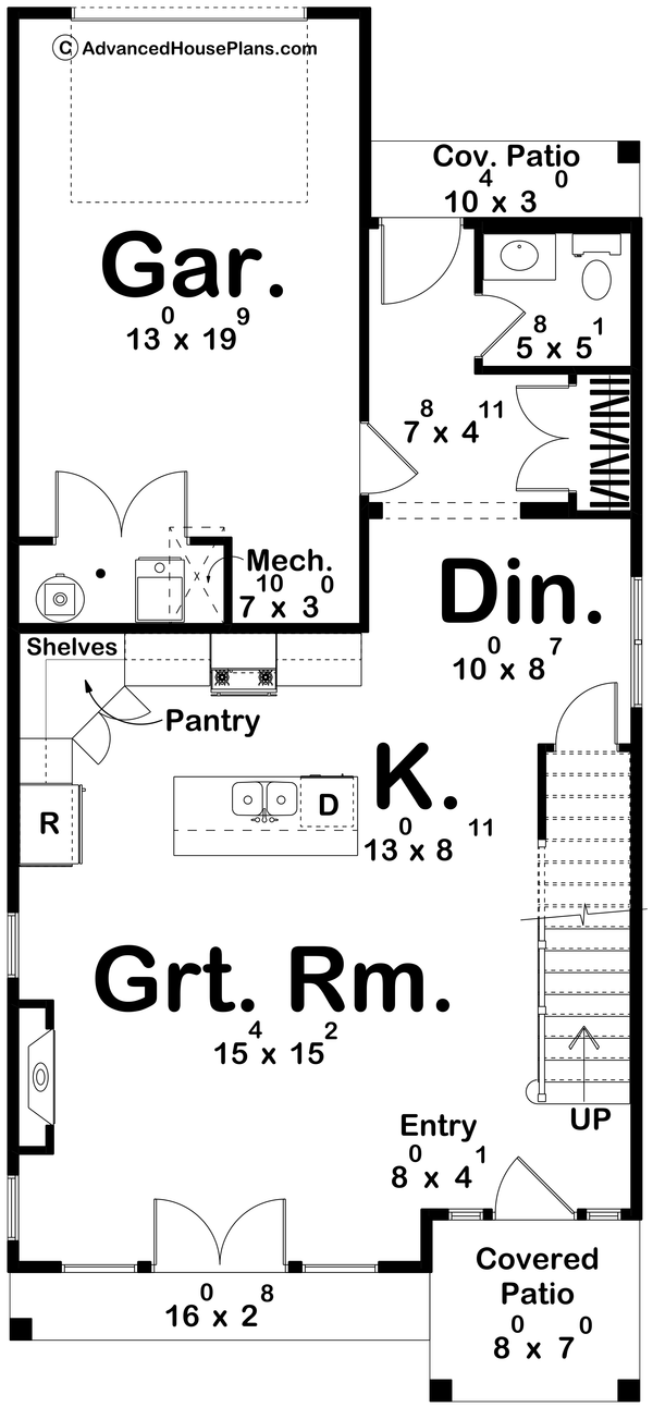 Dream House Plan - Traditional Floor Plan - Main Floor Plan #455-435