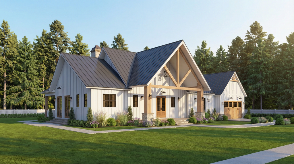 Exterior - Front Elevation 5 for Farmhouse House Plan #119-476 - 3 bed, 2.5 bath