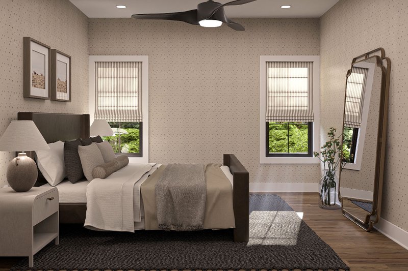 House Blueprint - Interior - Master Bedroom for Farmhouse House Plan #455-673 - 2 bed, 3 bath