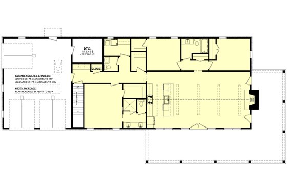 Floor Plan - Other Floor for Barndominium House Plan #430-355 - 3 bed, 2.5 bath