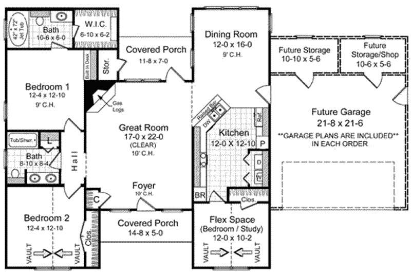 Home Plan - Floor Plan - Main Floor for Traditional House Plan #21-164 - 3 bed, 2 bath