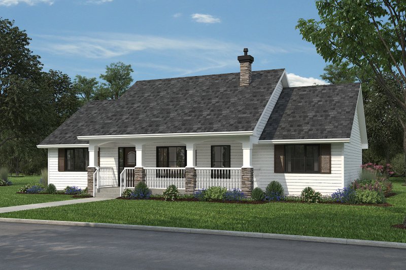 Architectural House Design - Front elevation crawlspace version