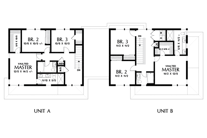 House Plan Design - Floor Plan - Upper Floor for Contemporary House Plan #48-1026 - 3 bed, 2.5 bath