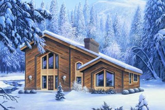Exterior - Front Elevation 3 for Contemporary House Plan #57-150 - 3 bed, 2.5 bath