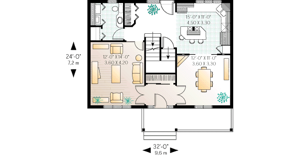 House Plan Design - Country Floor Plan - Main Floor Plan #23-224