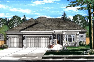 Ranch Exterior - Front Elevation Plan #46-876