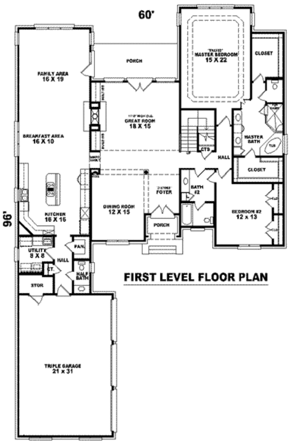 European Floor Plan - Main Floor Plan #81-1319