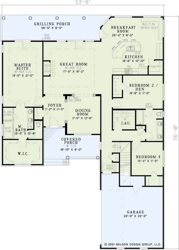Home Plan - Traditional Floor Plan - Main Floor Plan #17-1122