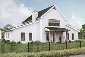 Barndominium Exterior - Front Elevation Plan #455-512