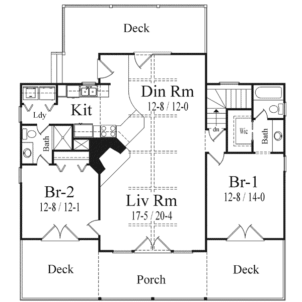 Contemporary Floor Plan - Main Floor Plan #71-101