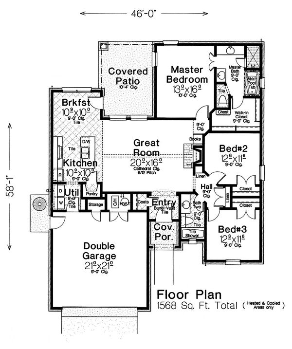 Home Plan - European Floor Plan - Main Floor Plan #310-1285
