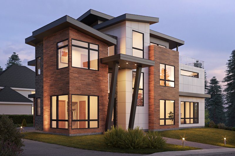 House Design - Exterior - Front Elevation 5 for Contemporary House Plan #1066-261 - 5 bed, 5.5 bath