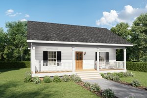 Country Style House Plan - 2 Beds 1 Baths 864 Sq/Ft Plan #44-203 ...