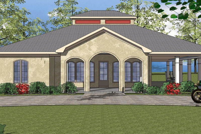 Exterior - Front Elevation 2 for Southern House Plan #8-263 - 2 bed, 2.5 bath