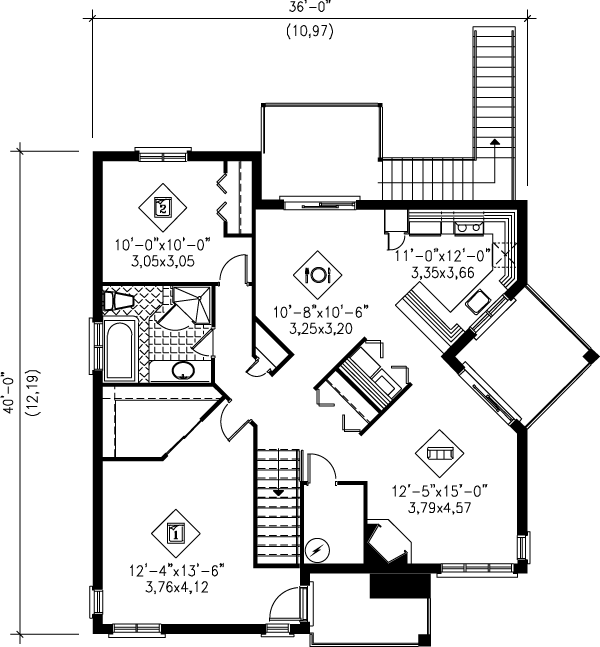 Home Plan - Traditional Floor Plan - Upper Floor Plan #25-348