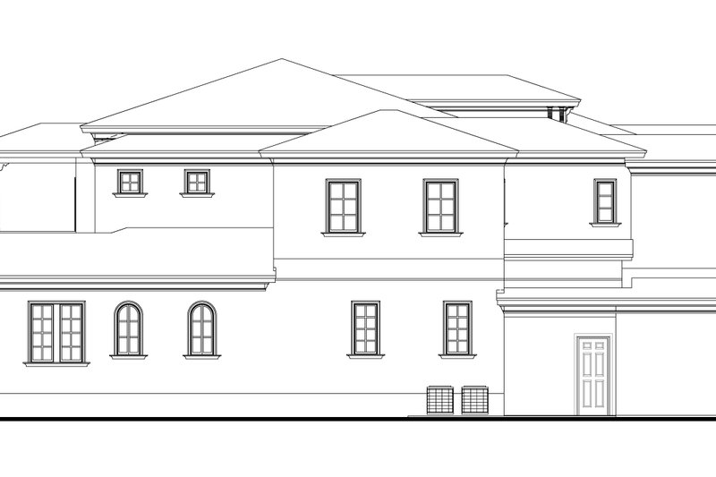 House Plan Design - Exterior - Other Elevation for Mediterranean House Plan #1058-223 - 6 bed, 6.5 bath