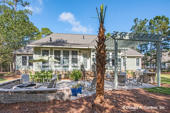 Exterior - Rear Elevation for Country House Plan #929-1006 - 3 bed, 3.5 bath