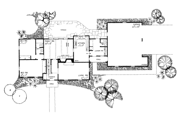 Architectural House Design - Colonial Floor Plan - Main Floor Plan #72-349
