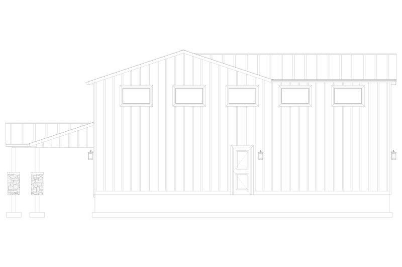 Architectural House Design - Exterior - Other Elevation 1 for Barndominium House Plan #1060-378 - 4 bed, 3 bath