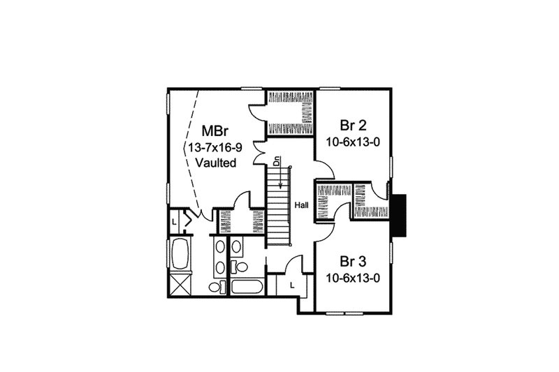 Dream House Plan - Floor Plan - Upper Floor for Traditional House Plan #57-693 - 3 bed, 2.5 bath