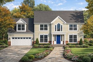 Architectural House Design - Exterior - Front Elevation for Colonial House Plan #1053-2 - 4 bed, 2.5 bath