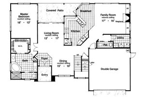 Floor Plan - Main Floor for European House Plan #417-261 - 4 bed, 2.5 bath