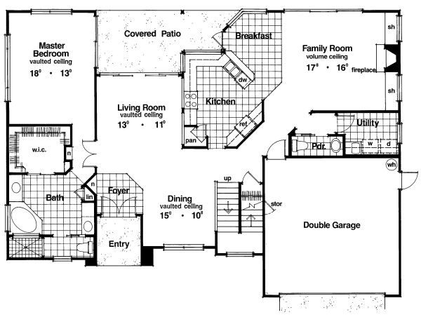 European Floor Plan - Main Floor Plan #417-261