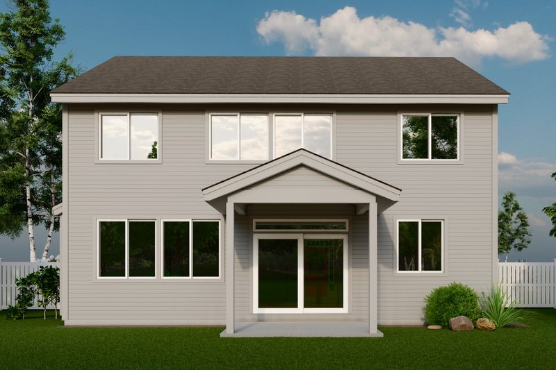 House Design - Exterior - Rear Elevation for Craftsman House Plan #53-729 - 5 bed, 2.5 bath