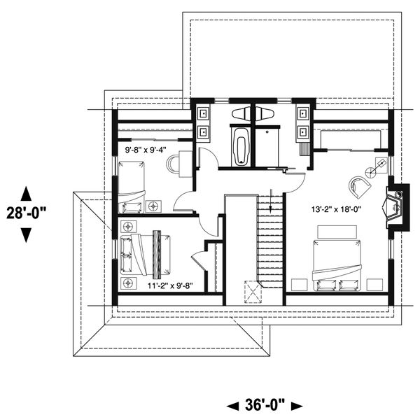 Dream House Plan - Country Floor Plan - Upper Floor Plan #23-2670
