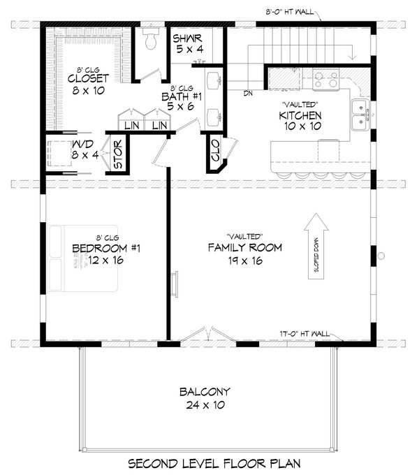 Architectural House Design - Contemporary Floor Plan - Upper Floor Plan #932-464