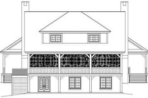 Exterior - Rear Elevation for Southern House Plan #81-731 - 3 bed, 2.5 bath