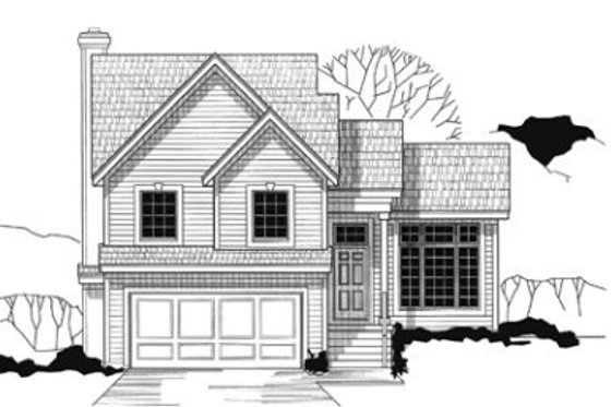 Exterior - Front Elevation for Traditional House Plan #67-144 - 3 bed, 2 bath