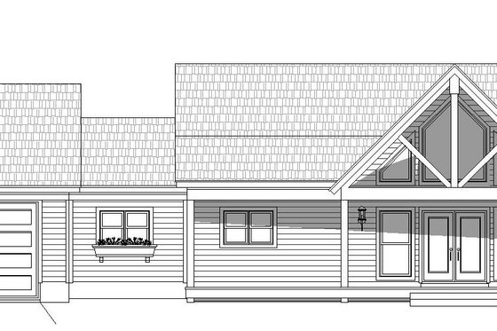 Exterior - Front Elevation 3 for Country House Plan #932-36 - 2 bed, 2 bath