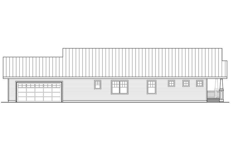 House Blueprint - Exterior - Other Elevation for Cottage House Plan #124-950 - 3 bed, 2 bath