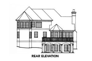Exterior - Rear Elevation for Colonial House Plan #429-33 - 4 bed, 3.5 bath