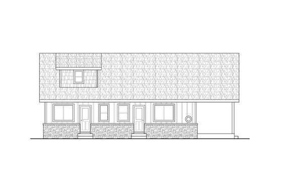 Exterior - Other Elevation for Bungalow House Plan #124-1345 - 2 bed, 2 bath