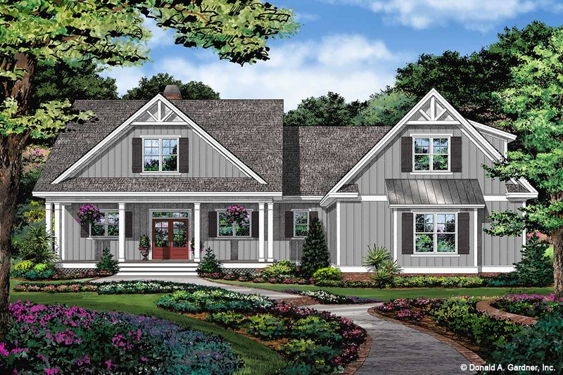 Dream House Plan - Farmhouse Exterior - Front Elevation Plan #929-1111