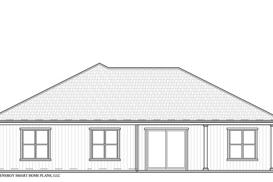 Exterior - Rear Elevation for Craftsman House Plan #938-94 - 3 bed, 2.5 bath