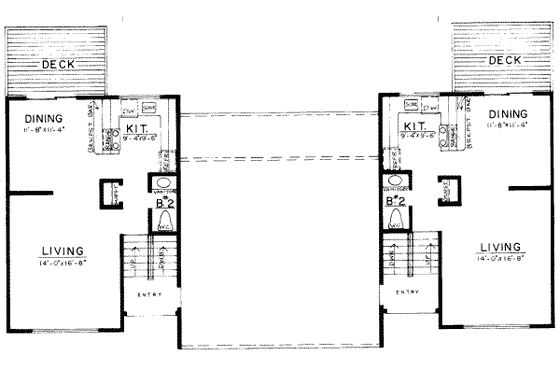 Floor Plan - Main Floor for Traditional House Plan #303-148 - 2 bed, 1.5 bath