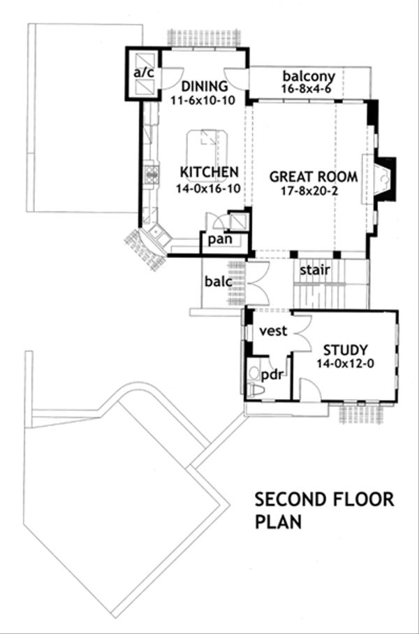 Modern Floor Plan - Upper Floor Plan #120-169