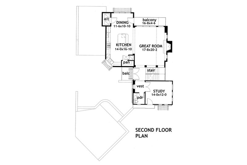 Dream House Plan - Floor Plan - Upper Floor for Modern House Plan #120-169 - 3 bed, 3.5 bath