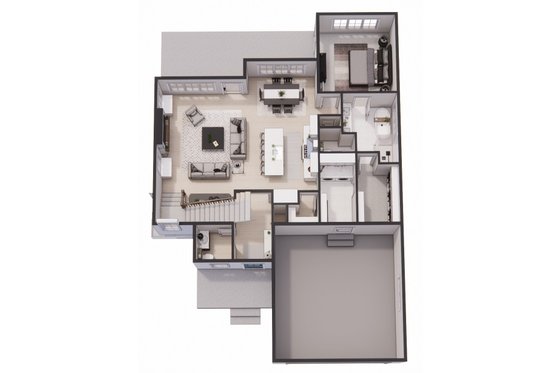Floor Plan - Main Floor 1 for Farmhouse House Plan #51-1522 - 3 bed, 3.5 bath