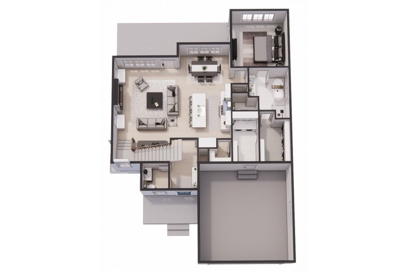 Home Plan - Floor Plan - Main Floor 1 for Farmhouse House Plan #51-1522 - 3 bed, 3.5 bath
