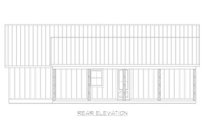 Exterior - Rear Elevation for Farmhouse House Plan #1074-120 - 3 bed, 2 bath