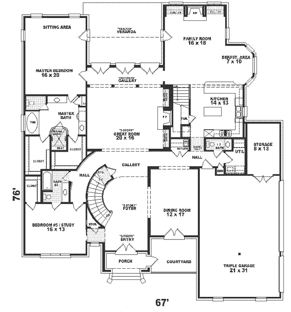 European Floor Plan - Main Floor Plan #81-404
