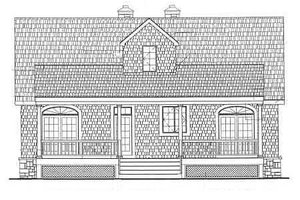 Exterior - Rear Elevation for Cottage House Plan #456-25 - 3 bed, 2.5 bath