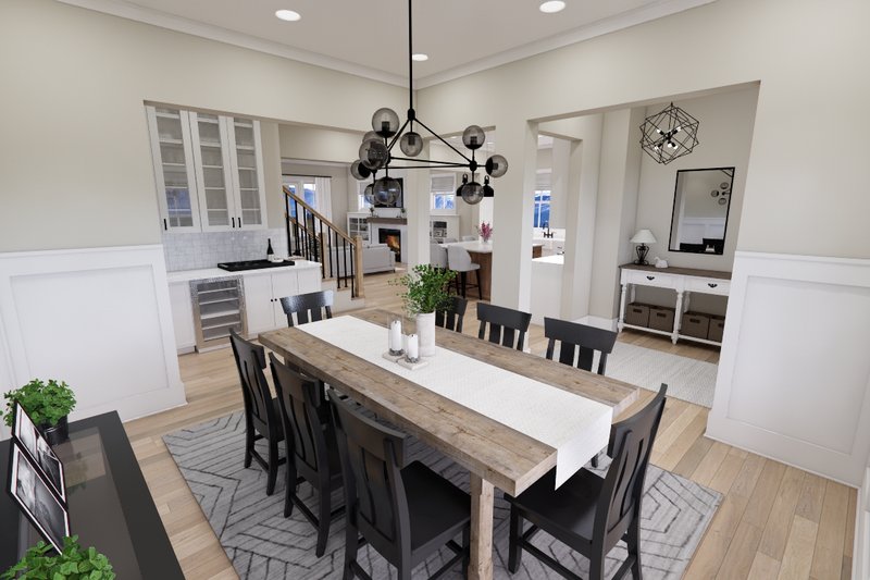 House Blueprint - Interior - Dining Room 1 for Farmhouse House Plan #51-1283 - 3 bed, 3.5 bath