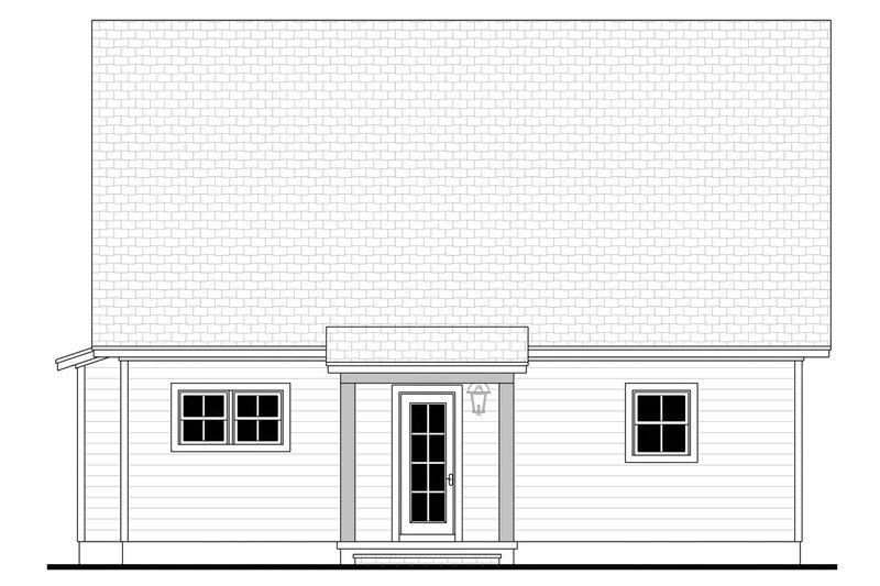 Home Plan - Exterior - Rear Elevation for Farmhouse House Plan #430-285 - 1 bed, 2 bath