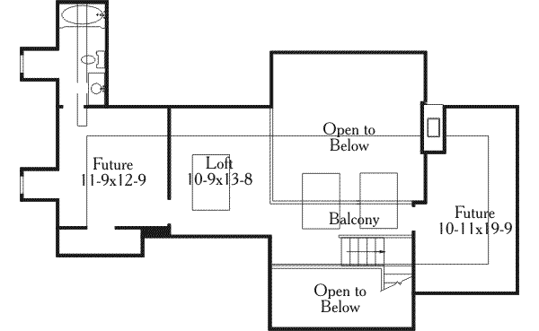 House Plan Design - European Floor Plan - Upper Floor Plan #406-181