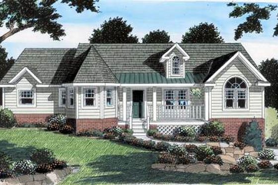 Exterior - Front Elevation for Traditional House Plan #312-620 - 3 bed, 2 bath